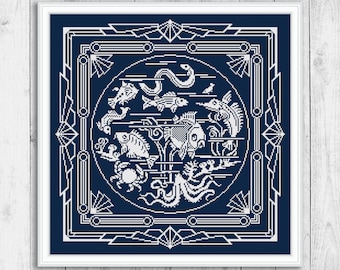 Ship Cross Stitch Pattern PDF: Nautical Hand Embroidery (instant ...