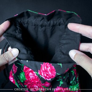 Drawstring Bag With a Rose Pattern - Etsy