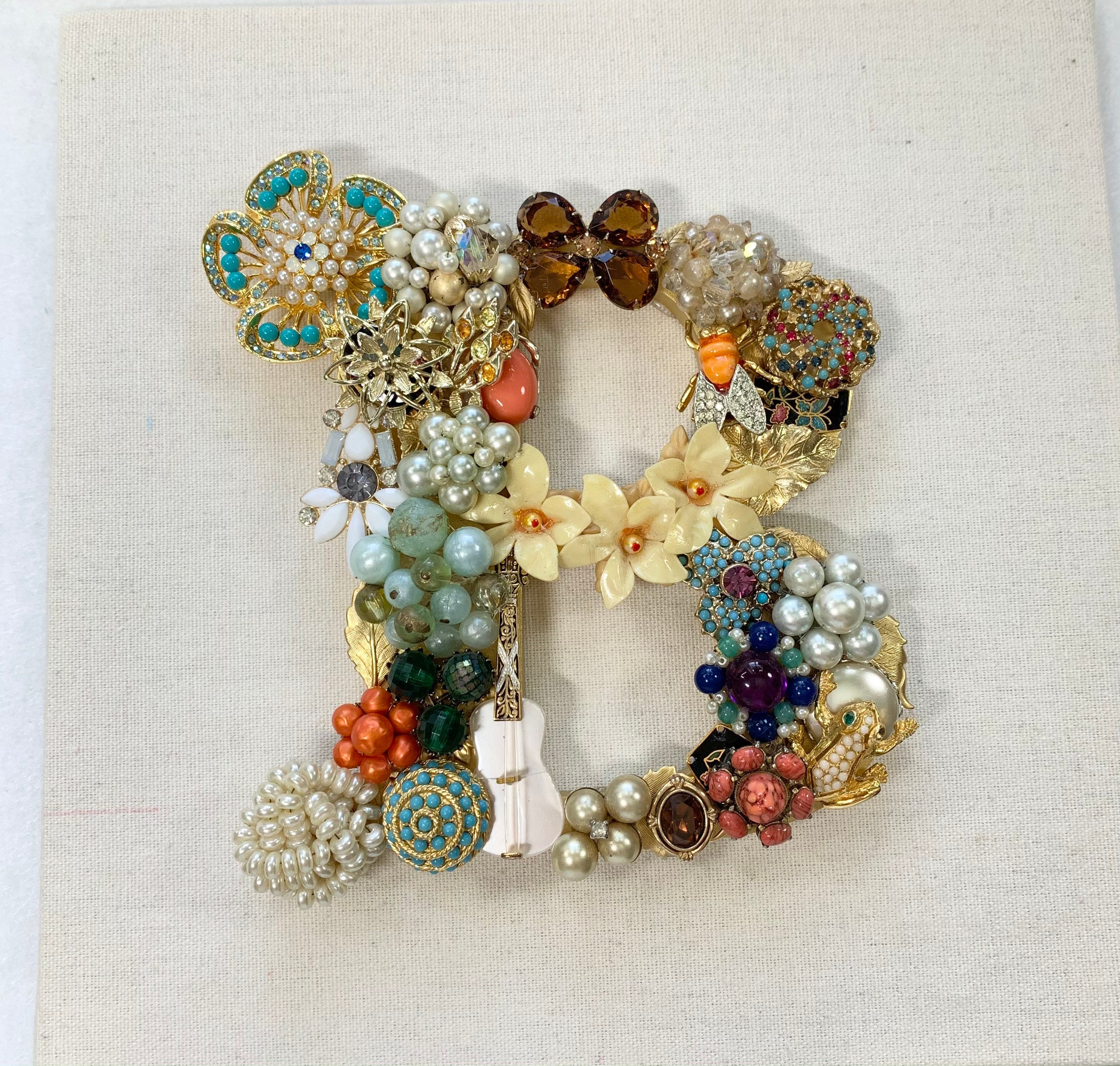 Vintage Jewelry Art Initial B Etsy