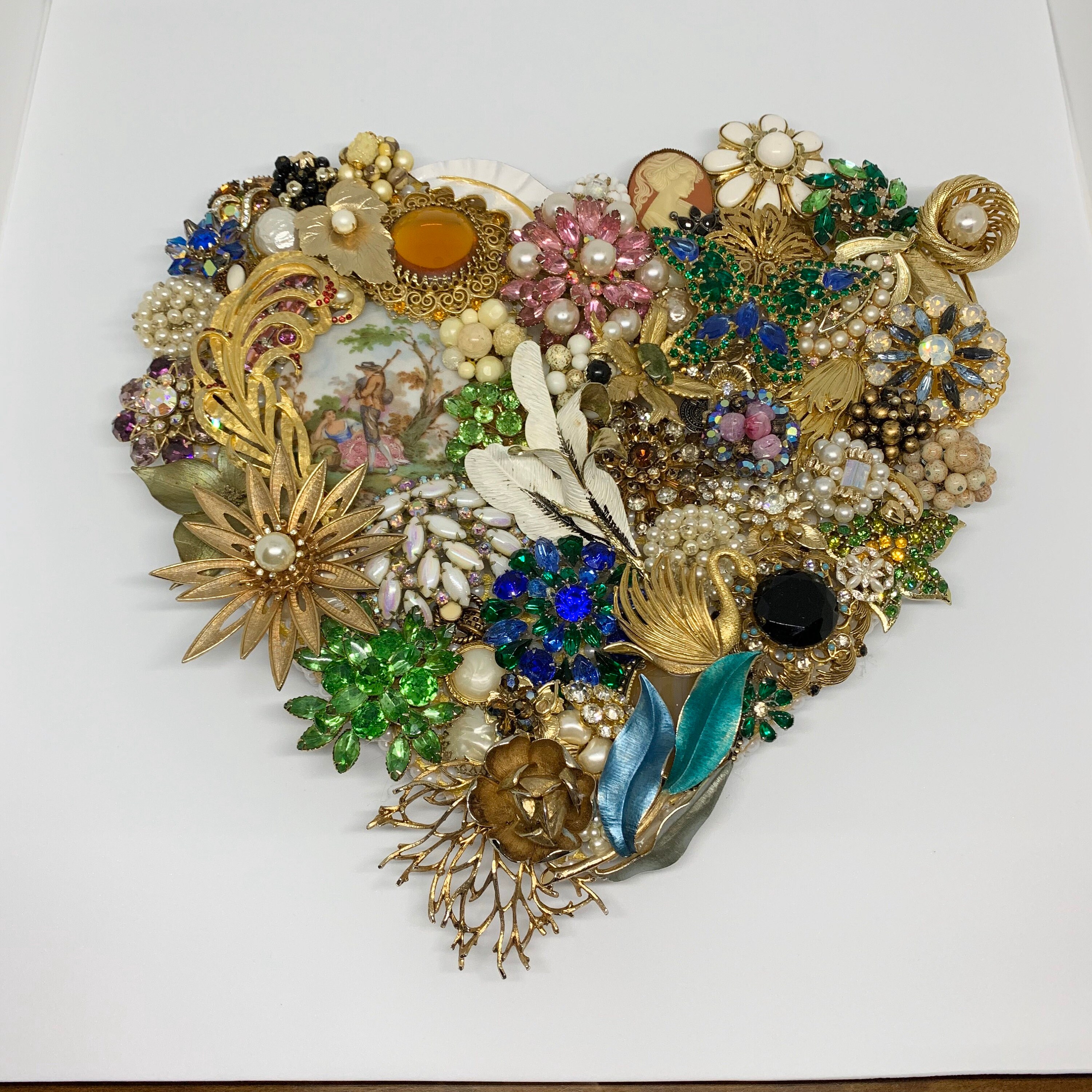 Vintage Jewelry Art Wall Hanging Etsy