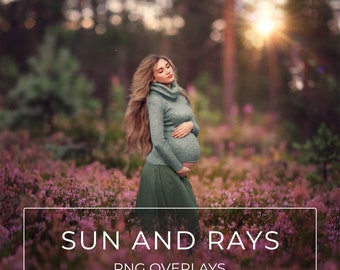 Sun and Sunlight Overlays, Sun Flare, Sun Rays, Light Photoshop Overlays, Weather Overlays, JPEG Overlays, Instant Download