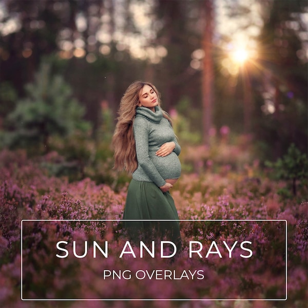 Sun and Sunlight Overlays, Sun Flare, Sun Rays, Light Photoshop Overlays, Weather Overlays, JPEG Overlays, Instant Download