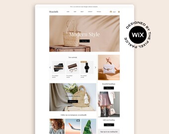 Editorial Wix Website Template: Modern Shopping Theme