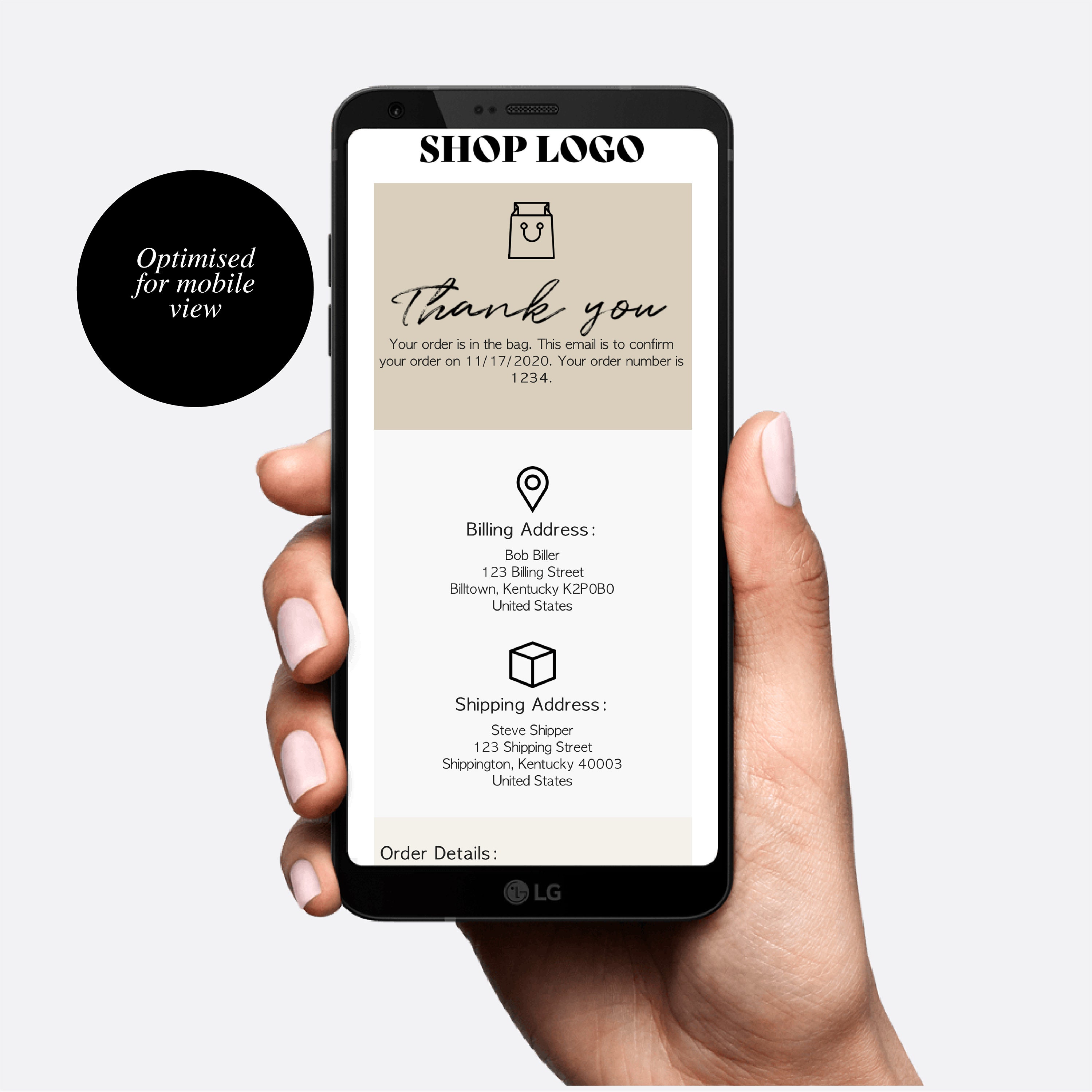 Shopify Website Custom Order Confirmation Email Notification Etsy
