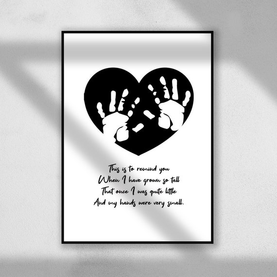 Baby Handprint Poem DIY baby gift baby shower handprint wall Etsy