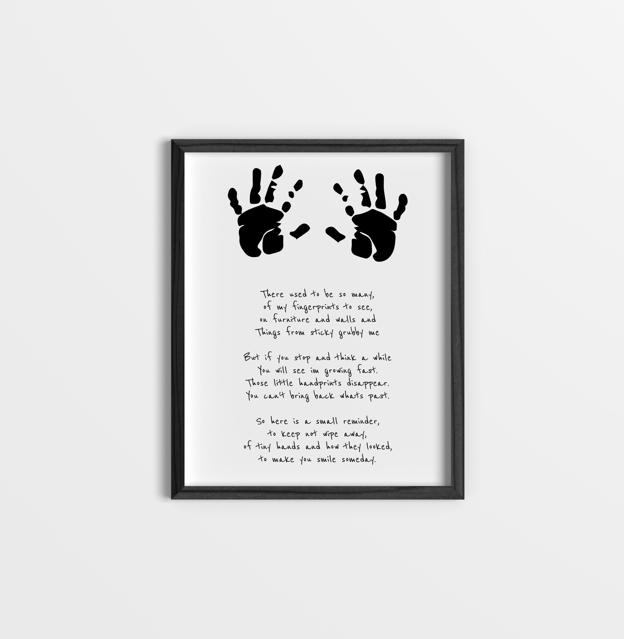 Printable Baby Handprint Poem DIY Baby Memory Gift Baby Etsy Ireland