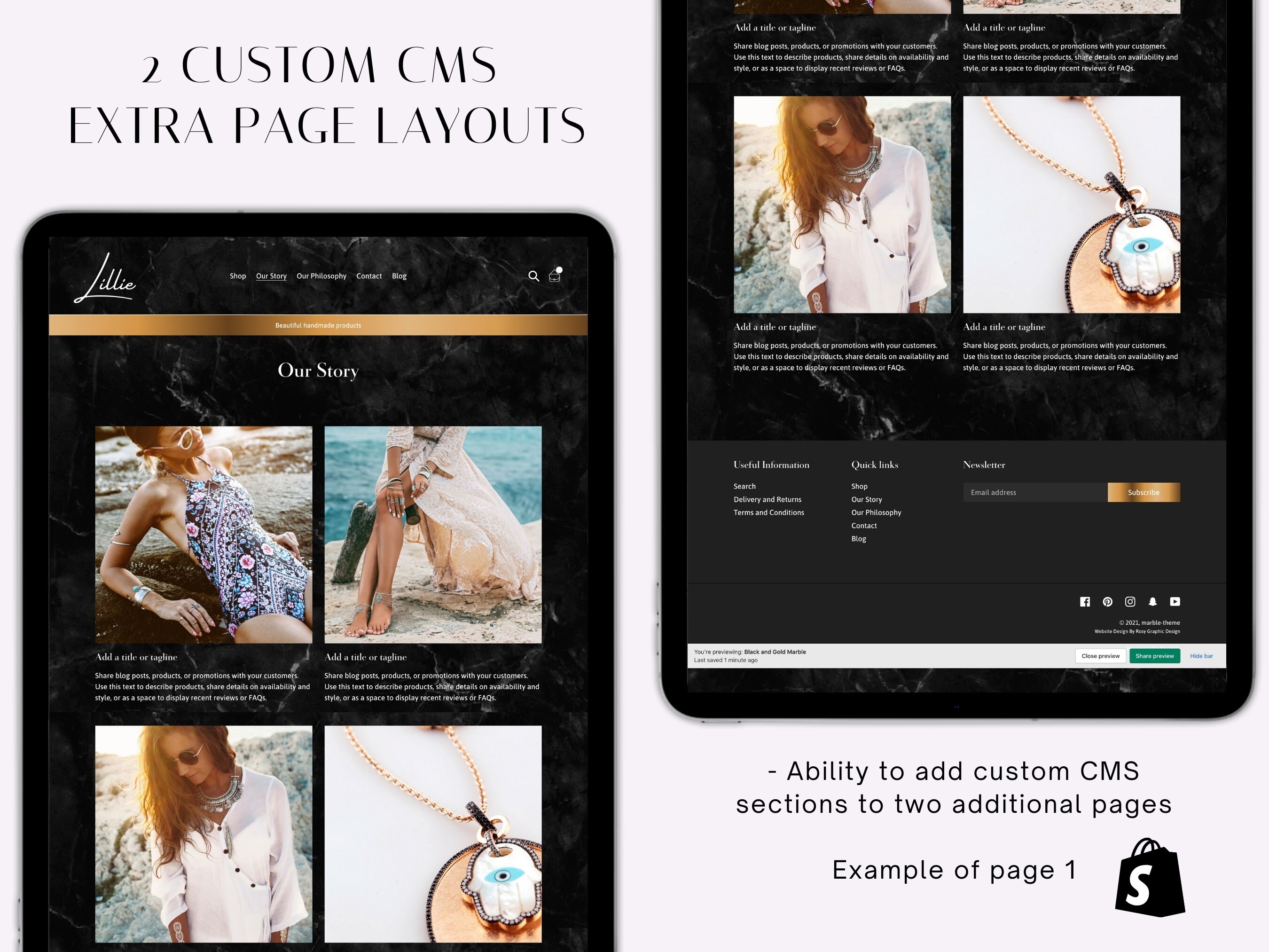 Shopify Theme Black Marble Website Template Black Marble & Etsy UK