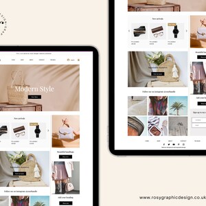 May include: A website homepage for a shop selling handmade bags and accessories. The website features a large image of a straw bag with a tassel, a section for new arrivals, and a section for beautiful handbags. The website also includes a section to follow the shop on Instagram and a section to add your email to the mailing list.
