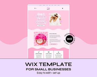 Wix Website Template: DIY Small Business Design with Canva (Instant Download)