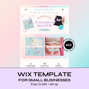Kawaii Wix Website Template: Editable Canva Graphics