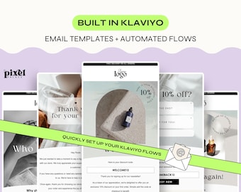 Klaviyo Flow Quick Setup Service, Editable Email Template for Abandoned Cart, Welcome Flow and more.