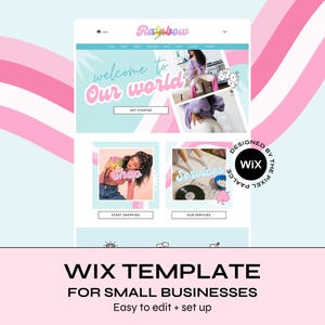 Wix Website Template for Small Business | Feminine Ecommerce Design (Canva Editable)