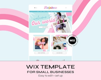 Wix Website Template for Small Business | Feminine Ecommerce Design (Canva Editable)