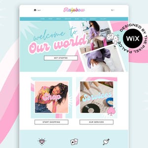 Wix Template for Website Design | Includes Canva Graphics | Editable and Affordable DIY Retro Theme