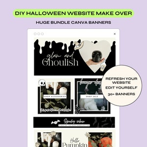 Halloween, Autumn, Fall, Website Banner Set, Complete Website Refresh Kit, Perfect for Shopify, Wix,