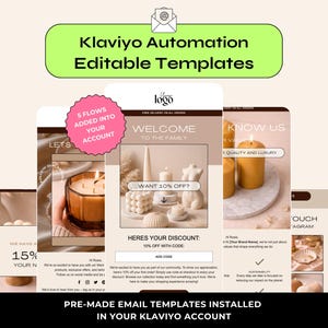 Klaviyo Quick Install Templates Starter Kit – Editable Templates and Canva Banners
