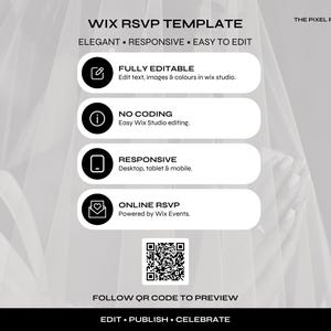 Convite de casamento digital | Modelo de site Wix RSVP imagem 2