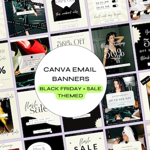 Black Friday Sale Email, Email Templates, Canva Email Templates, Editable Email Templates, Canva Email, Email Banner,