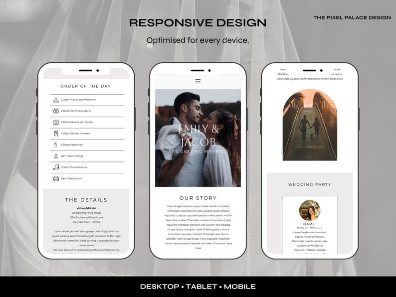Convite de casamento digital | Modelo de site Wix RSVP imagem 3