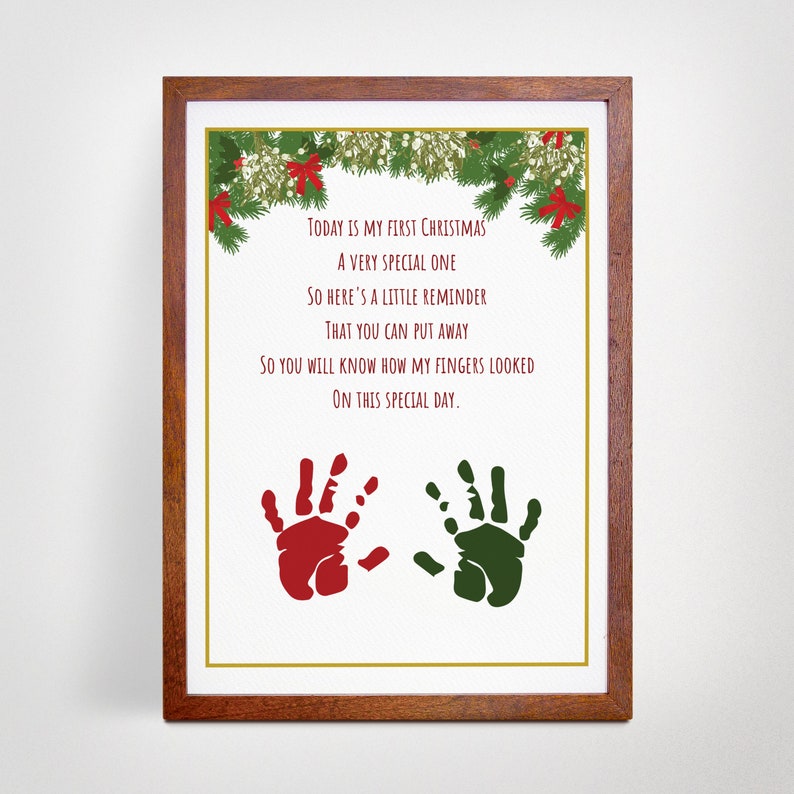 Printable Christmas Handprint Poem Printable Word Searches