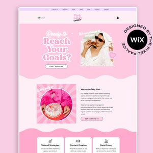 Wix Website Template for Small Business | Editable DIY Website Design with Canva Logo and Branding Kit | Instant Download