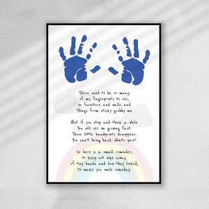 Poeme Imprimable Dempreinte De Main De Bebe Cadeau De Etsy