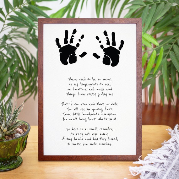 Poeme Imprimable Dempreinte De Main De Bebe Cadeau De Etsy