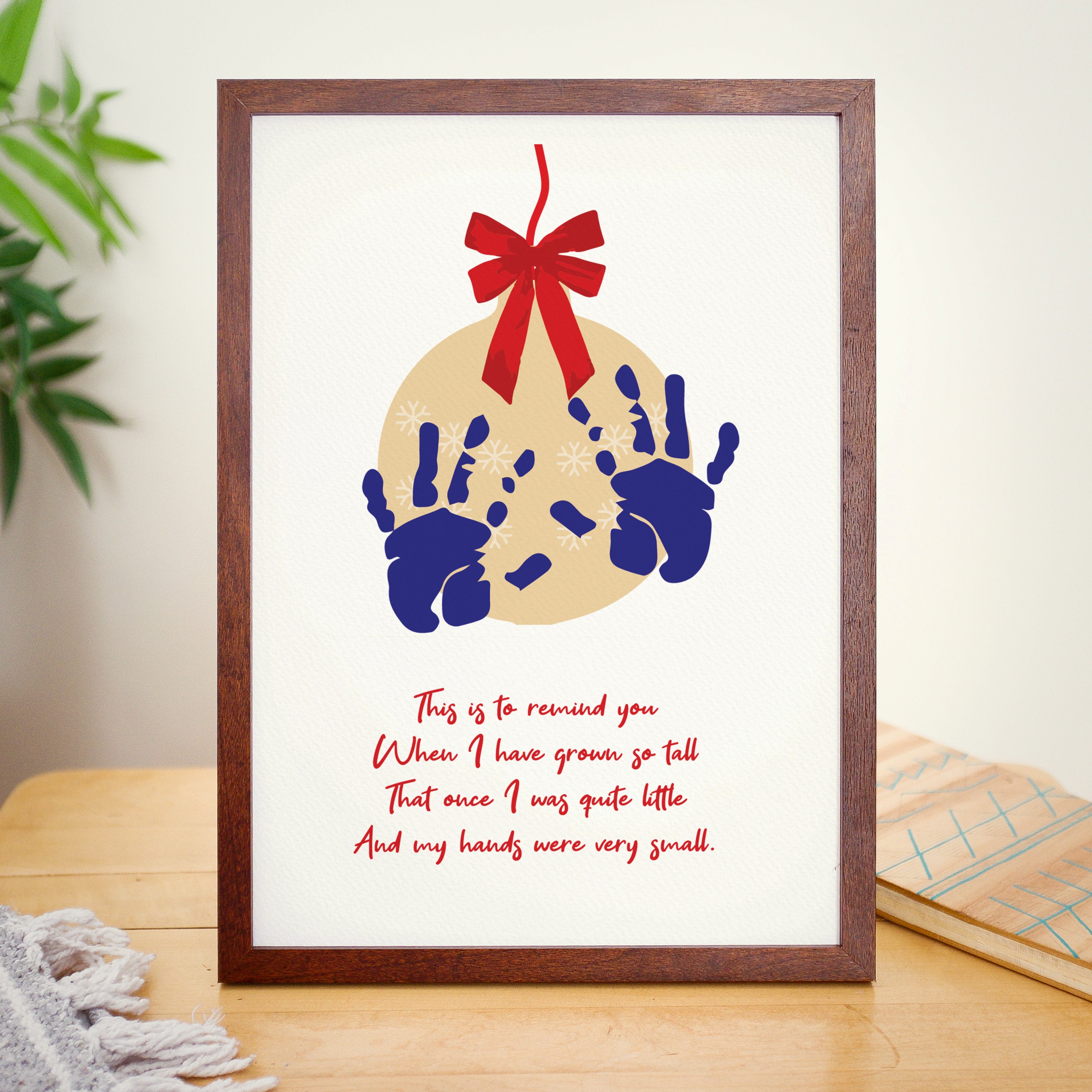 Printable Christmas Baby Gift Bauble Poem Handprint Keepsake Etsy