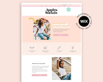 Pink Business Wix Website Template: Social Media Assistant Design