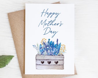 Floral happy mothers day printable card, mamas day card instant download, mothers day digital download, mothers day greeting card for mom