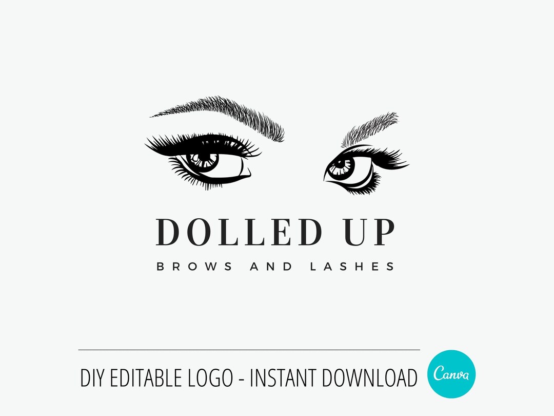 Microblading Logo Editable Template, Eyebrow, Lashes, Design, Beauty