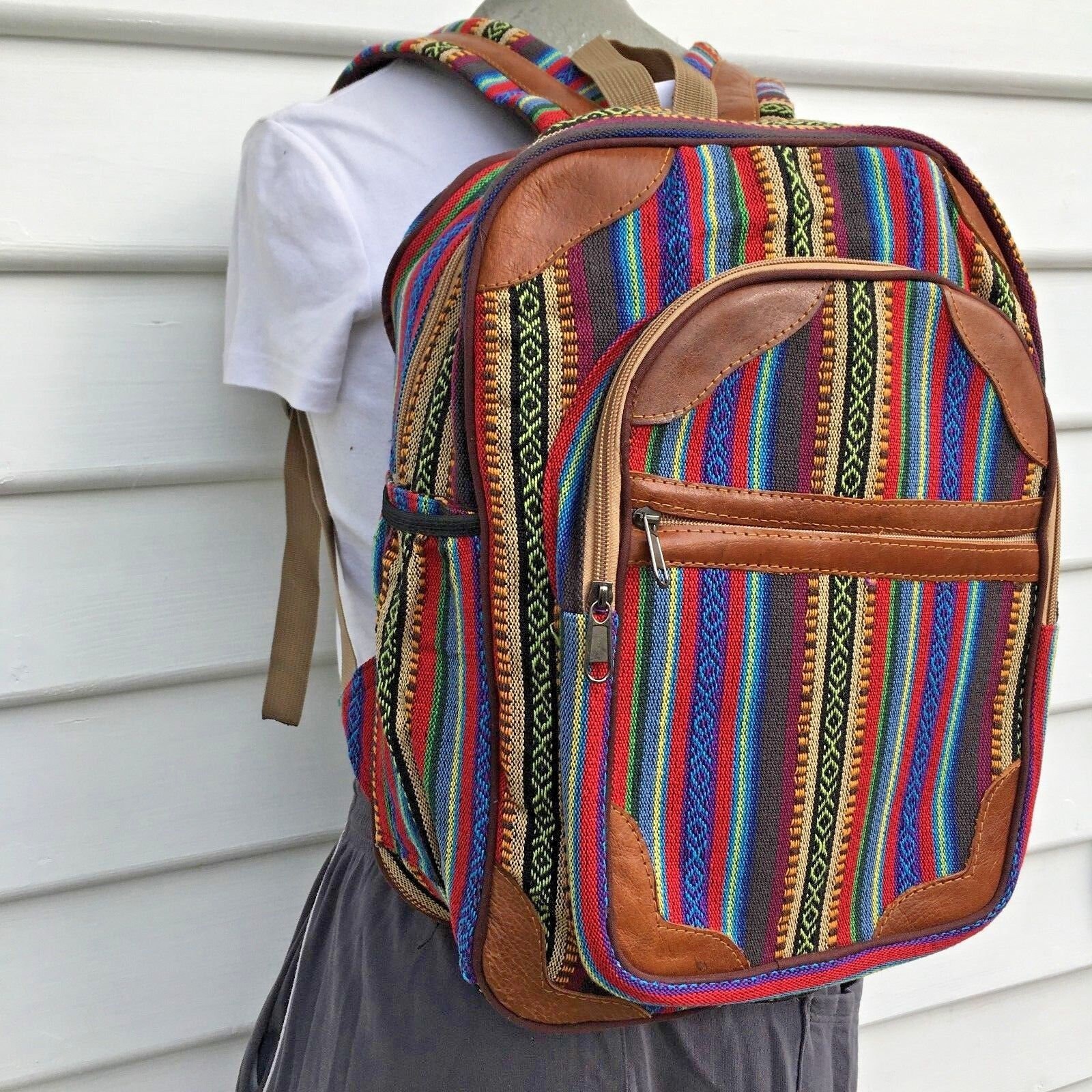 tara leather multi functional rucksack