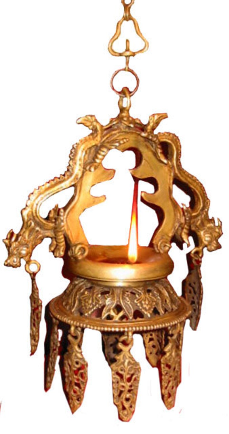 Traditional Nepali Metal Oil Lamp Etsy