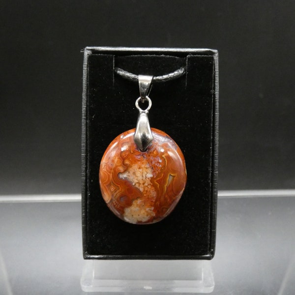 Pendentif Agate Crazy Lace rouge- 31 ct - Afrique