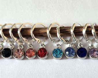 Marcador de punto/marcador de posición de diamantes de imitación de cristal: cristal de 7 mm (¡12 opciones de colores!)
