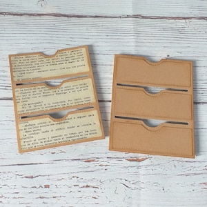 Tasche per la tua agenda, Set di 4 unità, multitasche in carta Kraft, tasche per carte