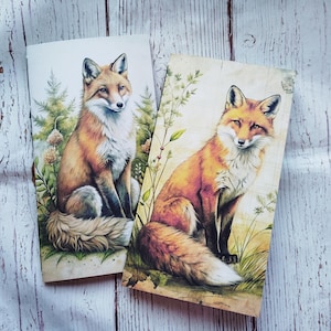 Inserts Fox pour carnet de voyage, inserts de taille standard, inserts faits main, cadeaux faits main