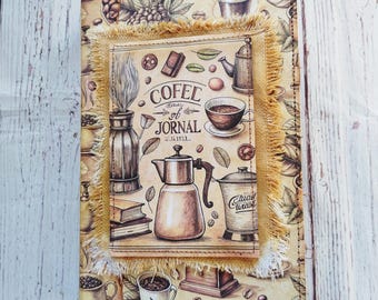 Vintage Coffee Junk Journal, Handmade vintage Junk Journal, Coffee Journal, Memory journal, Coffee Album