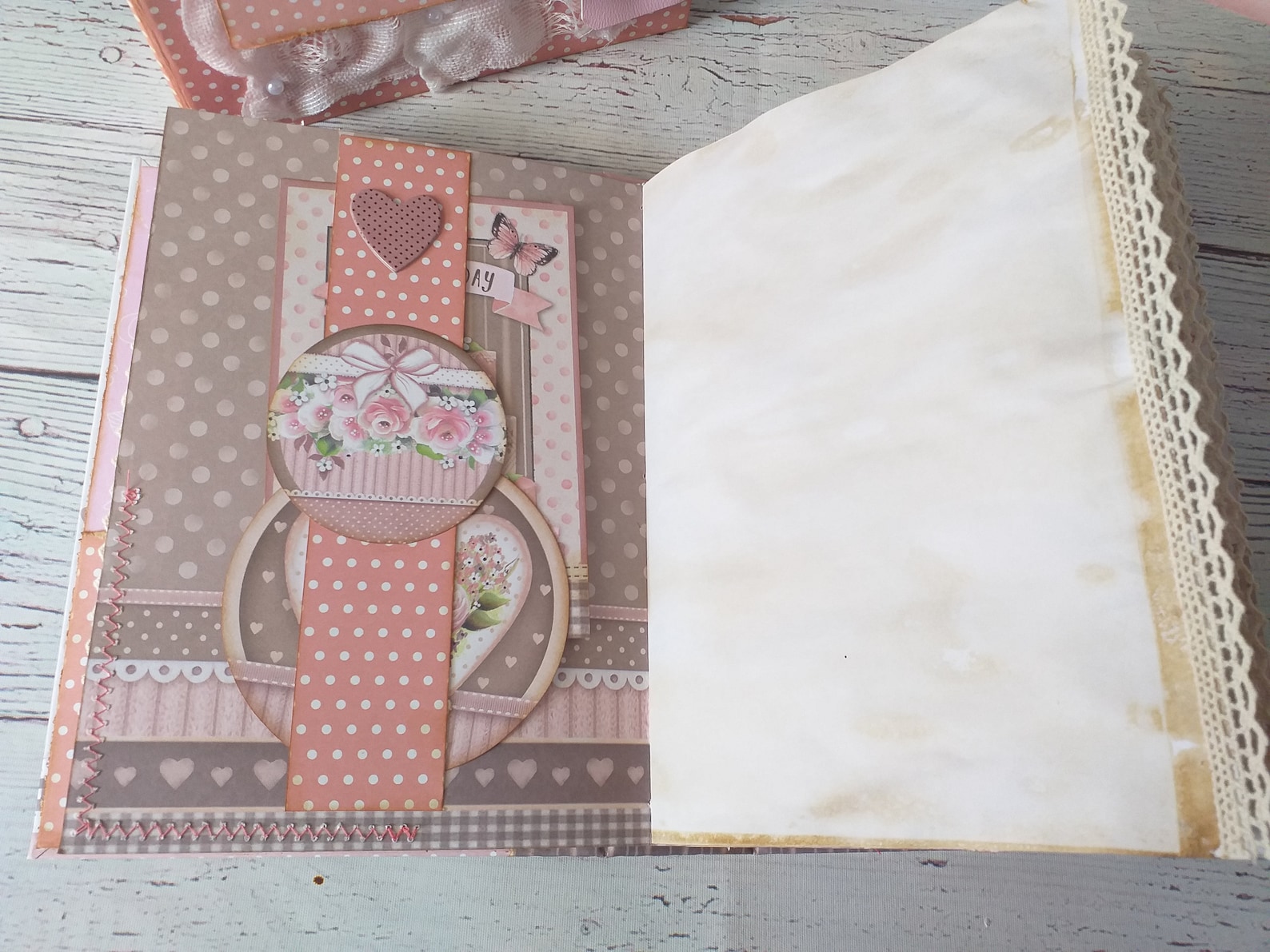 Baby Junk Journal Set Journal and Box Girl Junk Journal Etsy