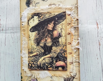 Witches junk journal, Handmade magic junk journal, Book of shadows, Vintage witch journal, Spell journal, Tarot journal