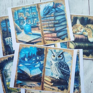 Magic Bookstore Junk Journal Gedrukte Kit, Boek Journal Kit, Junk Journal Pagina's en Ephemera, Scrapbook Gedrukte Kit,