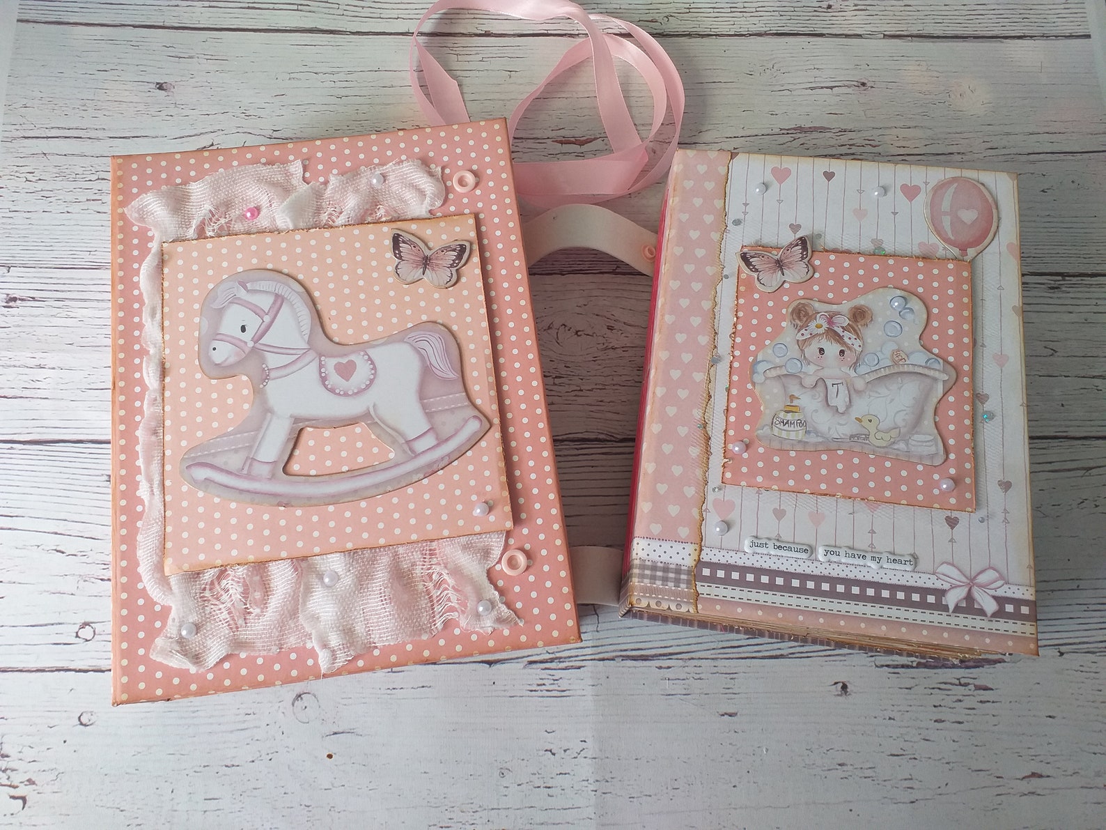 Baby Junk Journal Set Journal and Box Girl Junk Journal Etsy