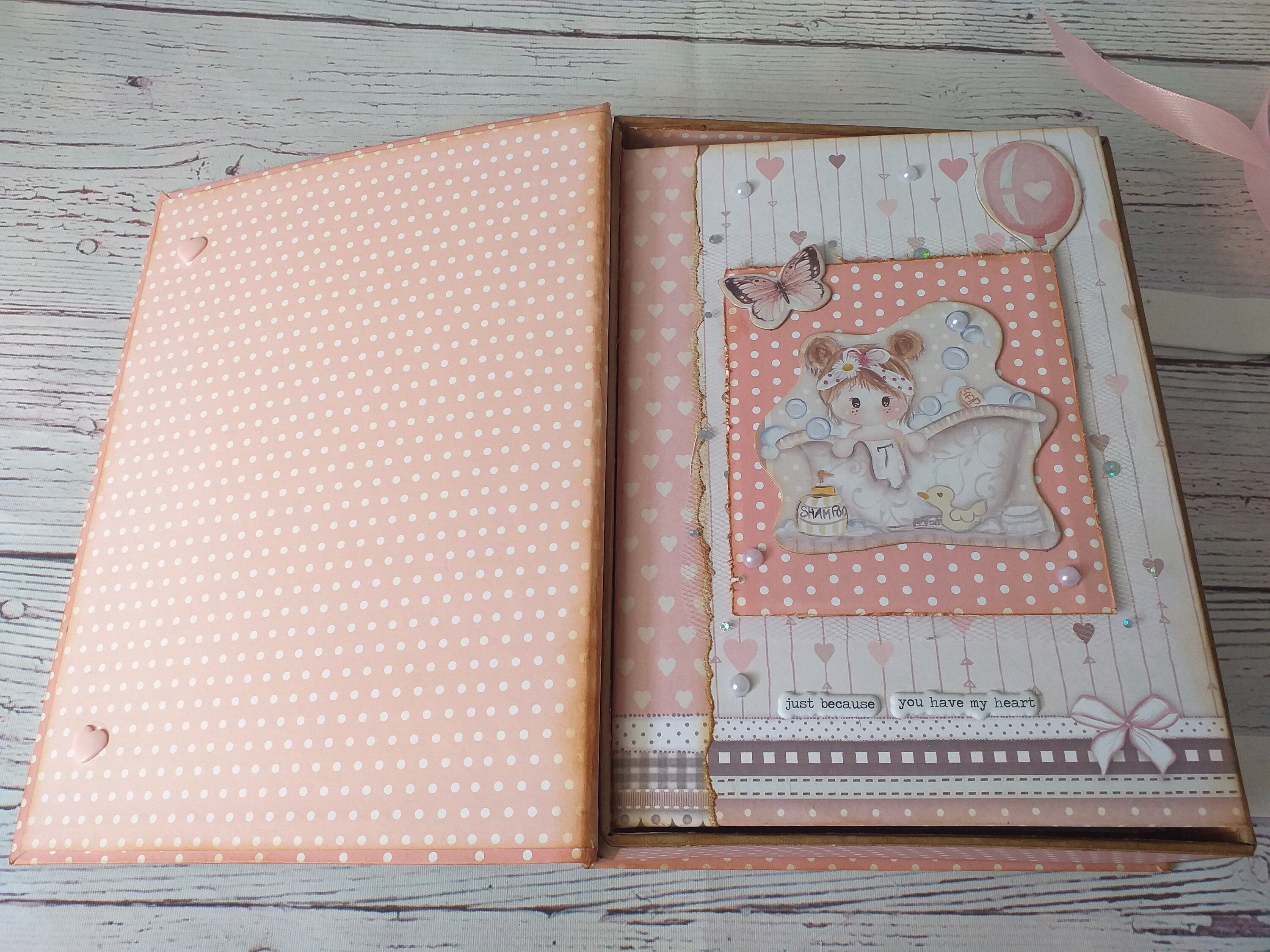 Baby Junk Journal Set Journal and Box Girl Junk Journal Etsy