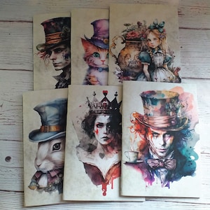 Quaderni Alice nel Paese delle Meraviglie in carta di canna da zucchero, quaderni e diari fatti a mano in carta naturale,