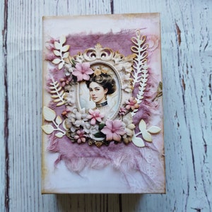 Blank shabby chic junk journal, vintage junk journal, Handmade junk journal 6x4,