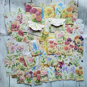 Conjunto de objetos botânicos, 54 peças, objetos para diário, scrapbooking, suprimentos para diário, brindes para diário