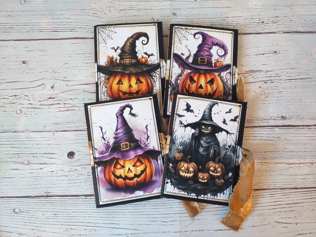 上品コーデはコレで安心！ 6 Halloween, Journal Junk Blank Little X4 Handmade , クラフト・布製品