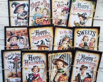 Pequeño diario basura en blanco, diario de Halloween, diario basura de Halloween hecho a mano, Diario espeluznante vintage