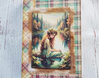 Autumn fairy junk journal, handmade vintage junk journal, fall journal, journals and notebooks handmade, fall memories journal handmade