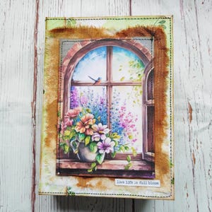 Spring garden junk journal, junk journal handmade, spring journal, garden journal for women